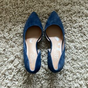 Blue Suede Wedges